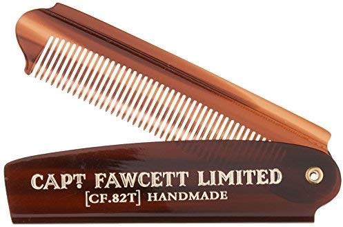 Складений гребінець для бороди, CF82T - Captain Fawcett Folding Pocket Beard Comb — фото N1