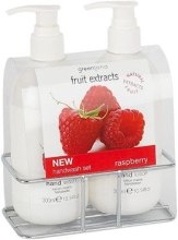 Духи, Парфюмерия, косметика Набор - Greenland Fruit Extracts Raspberry (soap/300ml + h/lot/300ml + st)