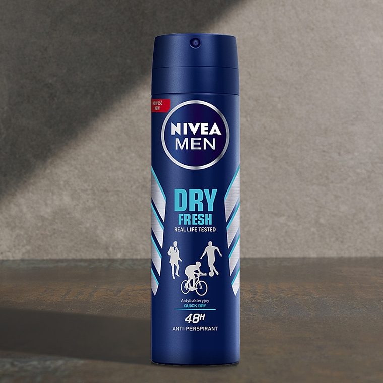 Дезодорант-антиперспірант спрей для чоловіків - NIVEA MEN Dry Fresh Antiperspirant Deodorant Spray — фото N4