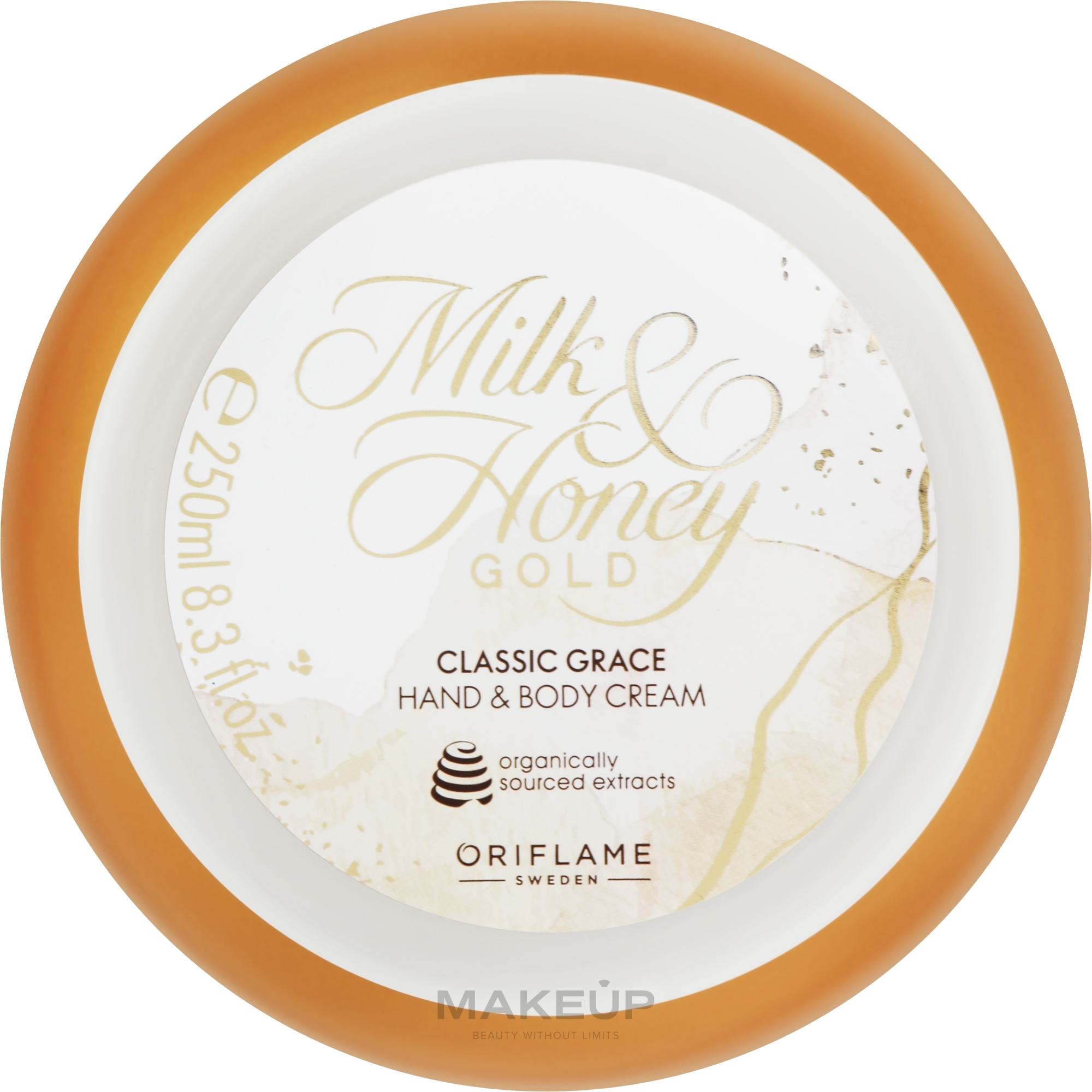 Живильний крем для рук та тіла - Oriflame Milk & Honey Gold Classic Grace Hand & Body Cream — фото 250ml