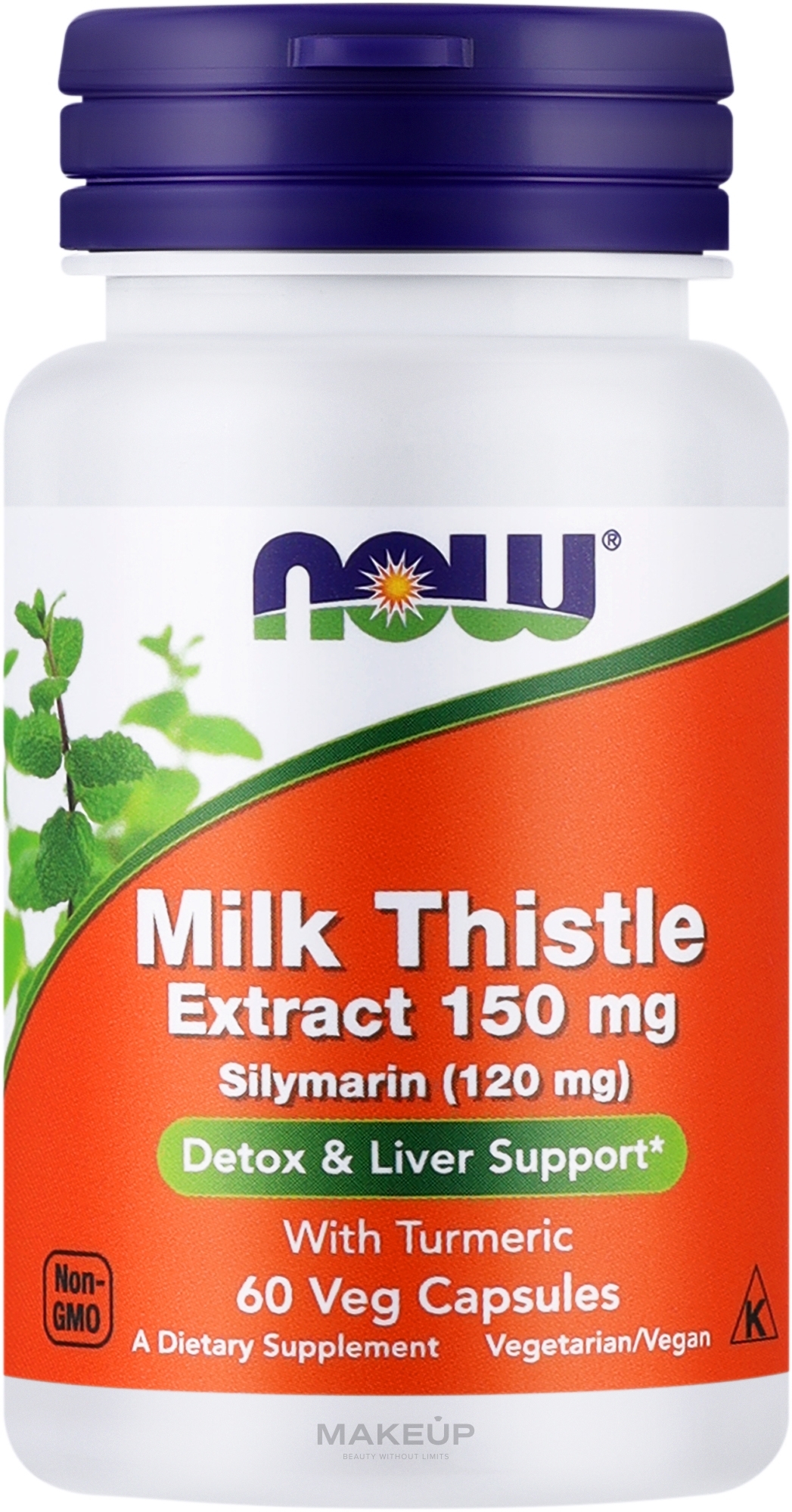 Экстракт силимарина расторопши с куркумой - Now Foods Silymarin Milk Thistle Extract With Turmeric — фото 60шт