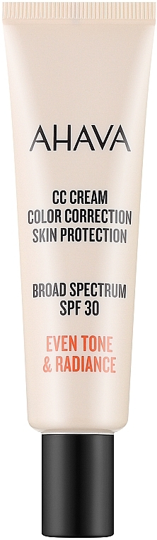 CC-крем для коррекции тона кожи лица - Ahava CC Cream Color Correction Skin Protection SPF 30