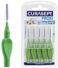 Міжзубні йоржики 1.7 мм, 5 шт., зелені - Curaprox Curasept Proxi Treatment T17 Cone Green — фото N1