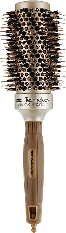 Брашинг для волосся Ceramic-Ionic, 43 мм, коричневий - Tico Professional — фото N1