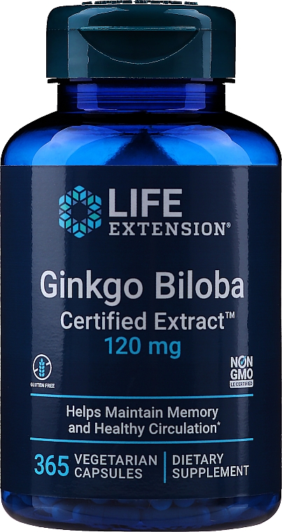 Пищевая добавка "Гинкго Билоба" - Life Extension Ginkgo Biloba — фото N1