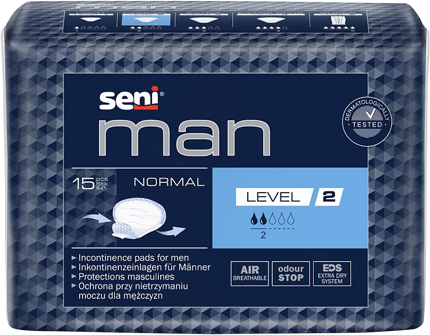 Урологические прокладки для мужчин Seni Man Normal Level 2, 15 шт - Seni — фото N1