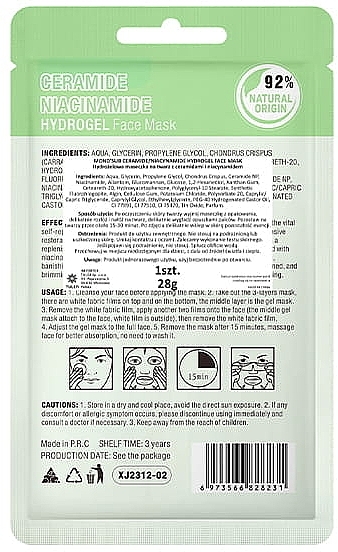 Тканевая маска для лица - Mond'Sub Ceramide Niaciamide Hydrogel Face Mask  — фото N2