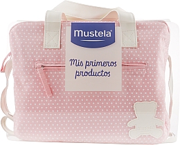 Духи, Парфюмерия, косметика Набор - Mustela Baby Bag My First Products Pink Set (wipes/25pcs + b/cr/50m + spray/200ml + b/lot/300ml + sh/gel/500ml + bag)