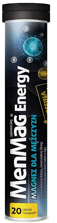 Диетическая добавка для мужчин, в шипучих таблетках - Aflofarm MenMag Energy — фото N2