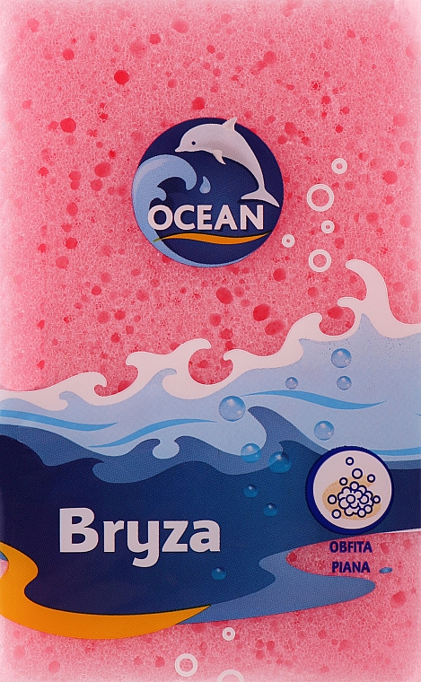 Губка массажная для купания "Bryza", розовая - Ocean — фото N1
