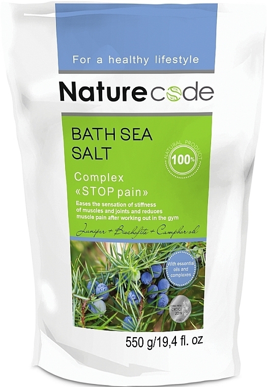 Морская соль для ванн - Nature Code Stop Pain — фото N1