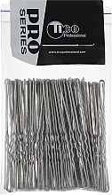 Шпильки для волосся, хвилясті, з наконечником, 70 мм., сріблясті - Tico Professional — фото N1