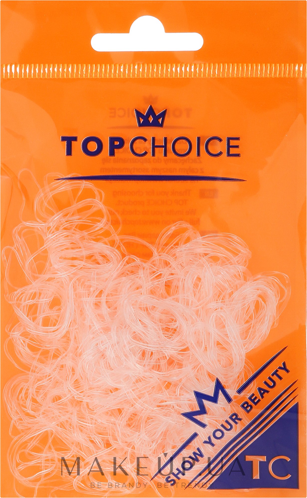 Резинки для волос 22715, прозрачные - Top Choice — фото 500шт
