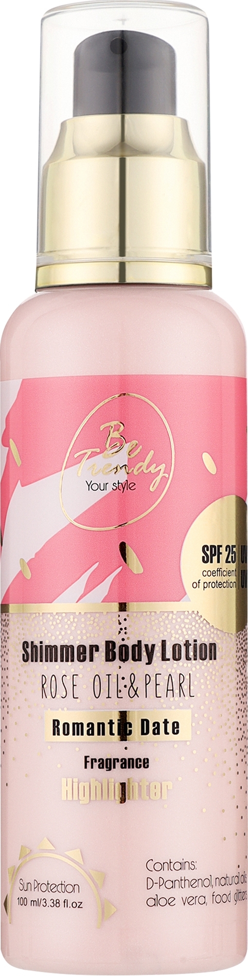 Лосьон-шиммер для тела "Romantic Date" - Be Trendy Shimmer Body Lotion — фото 100ml