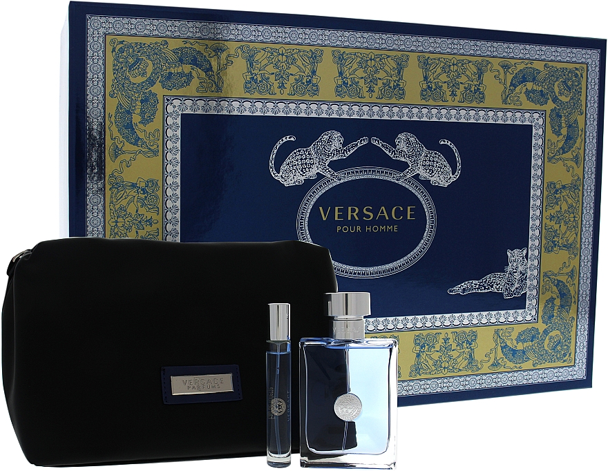 Versace Pour Homme - Набір (edt/100ml + edt/10ml + bag) — фото N1