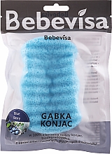 Спонж для лица и тела "Черника" - Bebevisa Konjac Sponge — фото N1