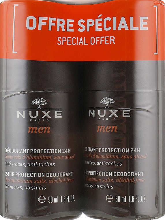 Набір дезодорантів - Nuxe Men 24hr Protection Deodorant (deo/2x50ml) — фото N1