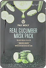 Парфумерія, косметика Маска тканинна з екстрактом огірка - Pax Moly Real Cucumber Mask Pack