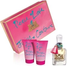 Духи, Парфюмерия, косметика Juicy Couture Peace, Love & Juicy Couture - Набор (edp/100ml + b/lot/125ml + sh/gel/125ml)