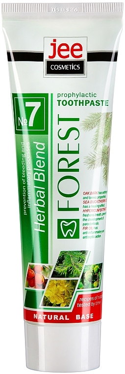 Профілактична зубна паста "Лісова. Лікувальний збір №7" - Jee Cosmetics Forest Herbal Blend №7 — фото N1