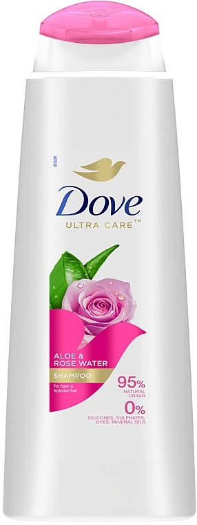 Шампунь "Ультрауход" с алоэ и розовой водой - Dove Aloe & Rose Water Shampoo