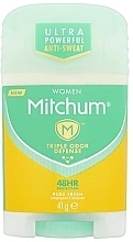 Духи, Парфюмерия, косметика Дезодорант-стик для женщин - Mitchum Women Triple Odor Defense 48HR Pure Fresh Antiperspirant & Deodorant