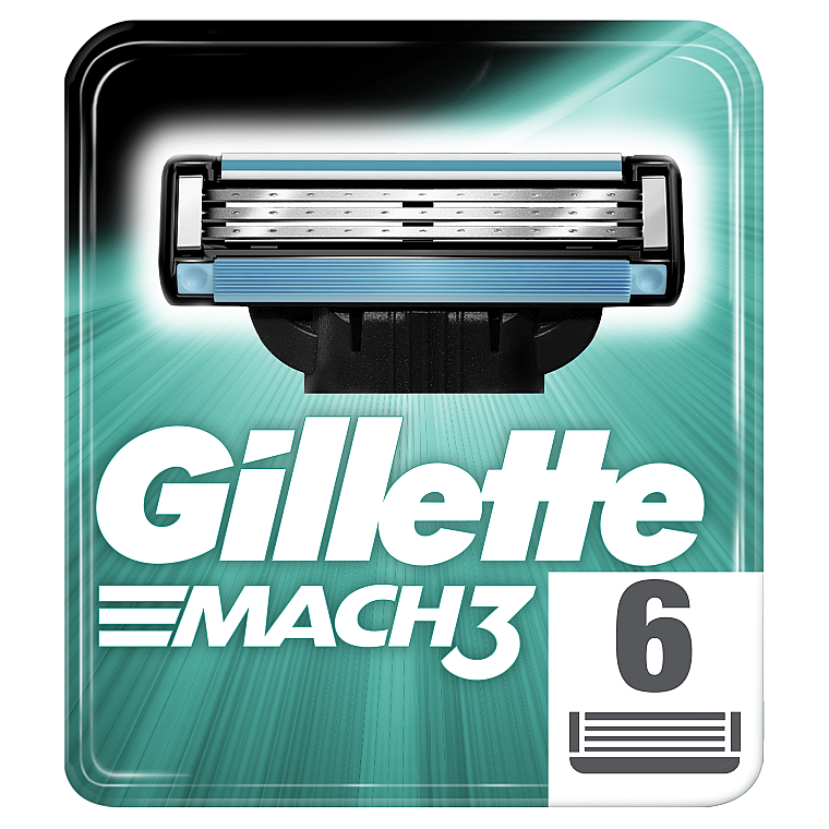 Сменные кассеты для бритья, 6 шт. - Gillette Mach3
