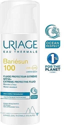 Солнцезащитный крем с экстремальной защитой - Uriage Bariesun 100 Extreme Protective Fluid SPF 50+