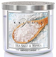 Ароматическая свеча в стакане - Kringle Candle Sea Salt & Tonka — фото N1