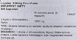 Пищевая добавка "L-Лизин", 500 мг - Swanson L-Lysine 500mg Free-Form  — фото N3