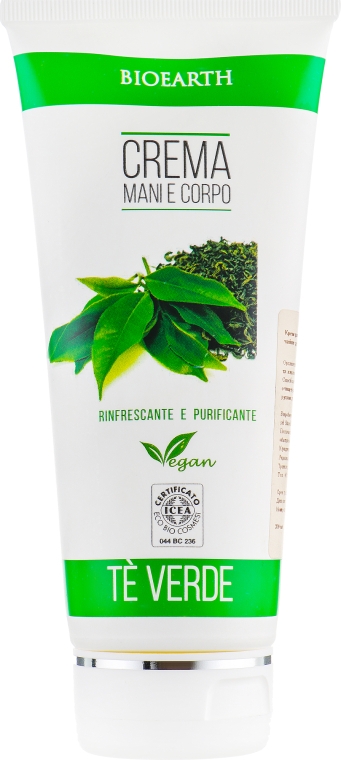 Крем для рук і тіла 2 в 1 "Зелений чай" - Bioearth Family The Verde Hand&Body Cream