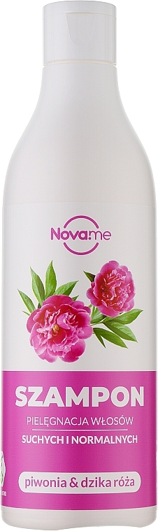 Шампунь для сухого й нормального волосся "Півонія і шипшина" - Novame — фото N1