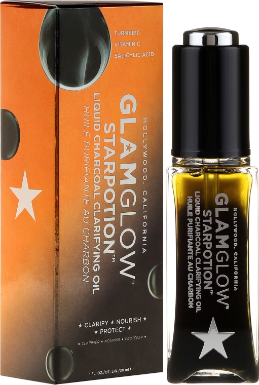 Очищающее масло для лица - Glamglow Starpotion Liquid Charcoal Clarifying Oil — фото N1