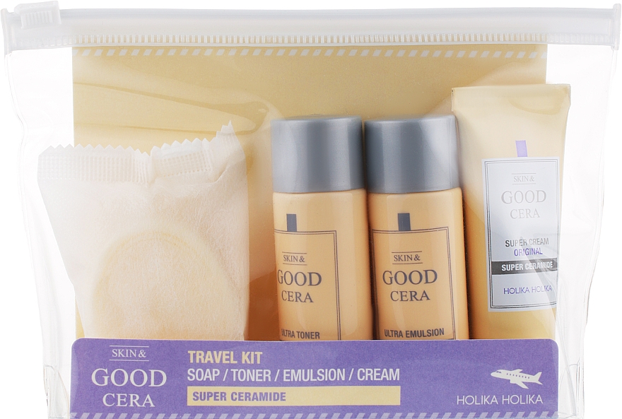 Набір - Holika Holika Skin & Good Cera Travel Kit ( soap/50g + toner/30ml + emul/30ml + cream/20ml) — фото N1