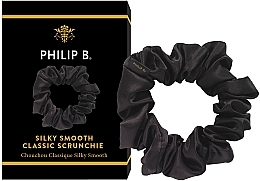 Резинка для волос, черная - Philip B Silky Smooth Classic Scrunchie — фото N2