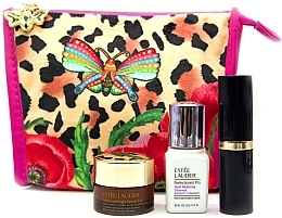 Духи, Парфюмерия, косметика Набор - Estee Lauder (ser/7ml + eye/balm/5ml + lipstick + bag)