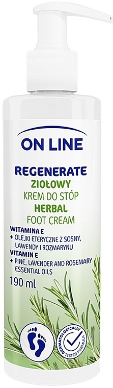 Відновлювальний крем для ніг "Трав'яний" - On Line Herbal Food Cream — фото N1