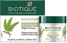 Духи, Парфюмерия, косметика Питательный ночной крем для лица - Biotique Wheatgerm Anti-Ageing Night Cream