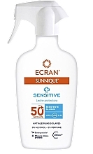 Сонцезахисний спрей-крем для чутливої шкіри - Ecran Sunnique Sensitive Spray SPF50+ — фото N1