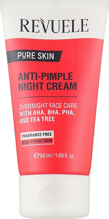 Крем нічний для обличчя проти прищів - Revuele Pure Skin Anti-Pimple Night Cream — фото N1