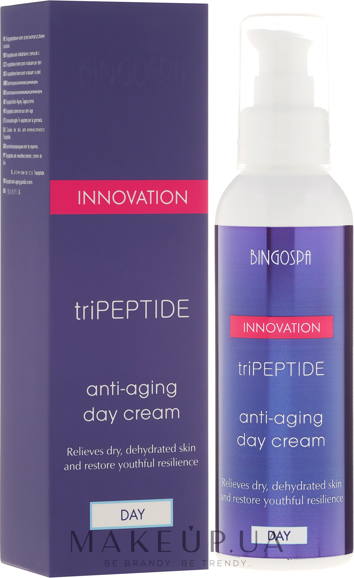 Трипептидний крем для боротьби зі зморшками навколо очей, денний - BingoSpa Innovation TriPeptide Anti-Aging Day Cream — фото 135g