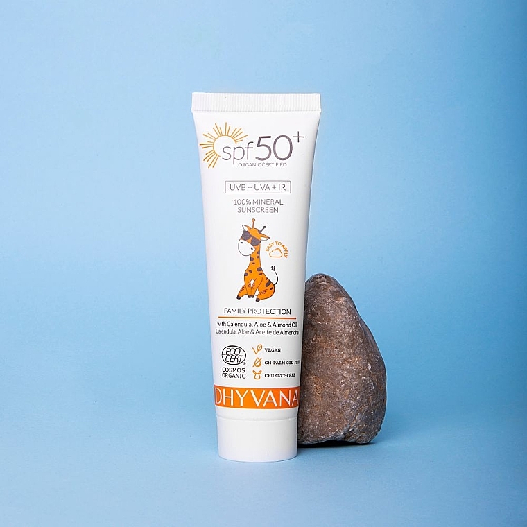 Сонцезахисний крем для дітей - Dhyvana Mineral Sunscreen SPF50+ PLUS — фото N2