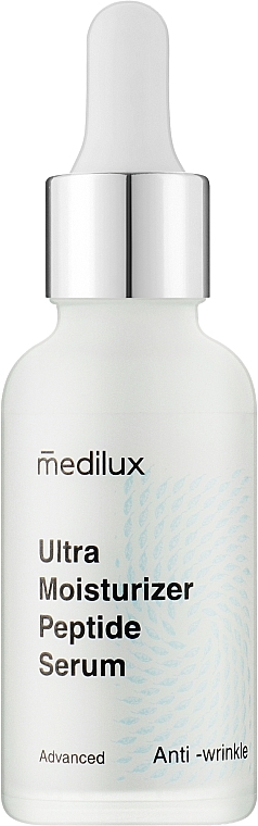 Ультрозволожувальна сироватка з пептидами - Medilux Ultra Moisturizer Peptide Serum Advanced — фото N1