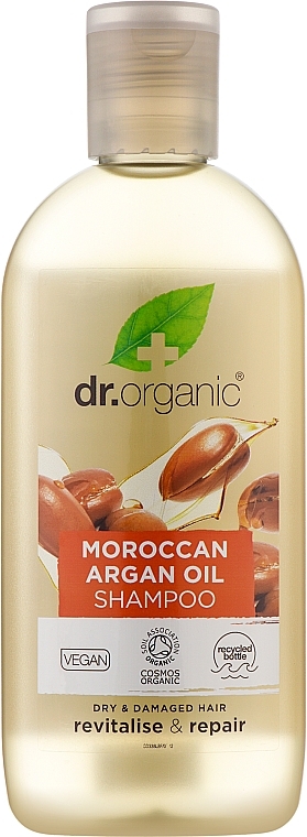 Шампунь "Арганова олія" - Dr. Organic Bioactive Haircare Moroccan Argan Oil Shampoo — фото N1