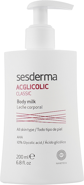 Зволожуюче молочко для тіла - SesDerma Laboratories Acglicolic Body Milk