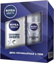 Духи, Парфюмерия, косметика Набор "Серебряный уход" для мужчин - NIVEA Silver Protect (sh/gel/250ml + deo/50ml) 