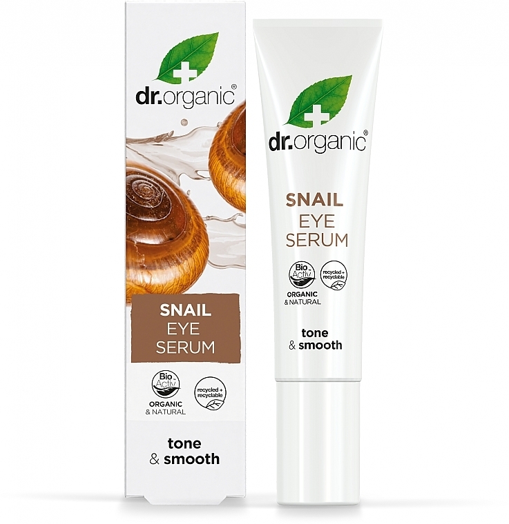 Антивозрастная гелевая сыворотка для кожи вокруг глаз с улиткой - Dr. Organic Bioactive Skincare Anti-Aging Snail Gel Eye Serum — фото N3