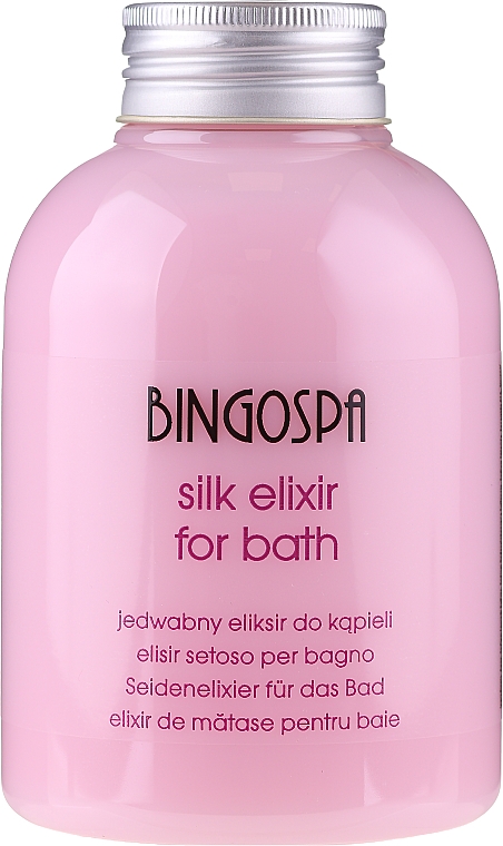Набор - BingoSpa Spa Cosmetics With Silk Set (show/milk/300ml + h/shm/300ml + bath/elixir/500ml) — фото N2