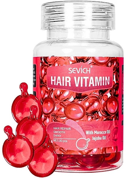 Капсули для волосся "Бездоганний шовк" - Sevich Hair Vitamin With Morocan Oil & Jojoba Oil — фото N1