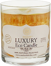 Парфумерія, косметика Свічка з пальмового воску в склянці "Золото" - Saules Fabrika Luxary Eco Candle